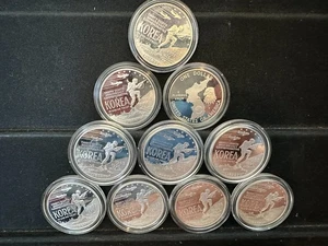 10 Coin 1991-P Proof KOREAN WAR Silver Dollar LOT OF TEN in capsules PF - Picture 1 of 2