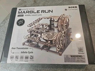 ROKR Marble Night City Marble Run LGA01 Wooden Puzzle 3D - 294 PCS - New Sealed - Image 1 of 4
