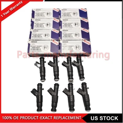 8pcs Genuine OEM Bosch Fuel Injectors for 2001-2005 Cadillac Deville 4.6L V8 Foto 1 de 4