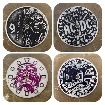 HEAVY METAL  ( price for 4 dials )  Ø 28,5 mm / 0,4 mm  - stainless steel - Image 1 of 4