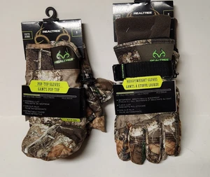 Guantes Realtree Peso Pesado (1 par) y Guantes Pop-Top (1 par) Camuflaje Juvenil M NUEVO - Imagen 1 de 11