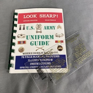 US Army Uniform Guide Look Sharp Ruler Included Officer/Enlisted Male Female EUC - Bild 1 von 4