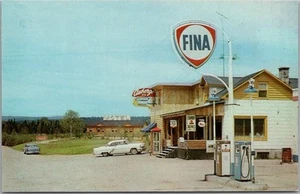 Postal LABELLE, Quebec Canadá AUBERGE DU JOURDAIN restaurante/gasolinera - Imagen 1 de 2