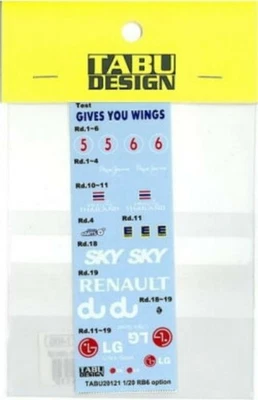 TABU DESIGN 1/20 Red Bull RB6 per TAMIYA TABU20121 Option Decal - Immagine 1 di 2
