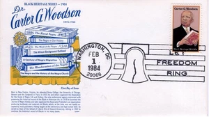 CARTER G WOODSON FDC,  WASHINGTON, DC  1984  FDC20360 - Picture 1 of 1
