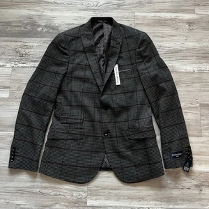 Paisley & Gray Houndstooth Check Sport Coat Suit Jacket - Windowpane - 40R Gray - Picture 1 of 18
