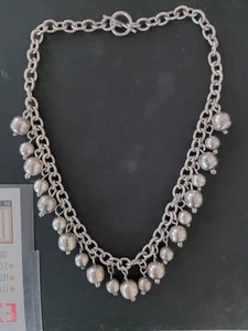 VINTAGE STERLING SILVER 21 CHARMS NECKLACE 16" INCHES - Picture 1 of 2