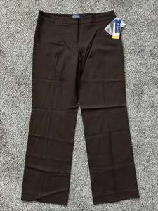 NWT New Women's Pendleton Brown Virgin Wool Dress Pants Size 12P Petite - Picture 1 of 8