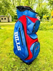 Borsa da golf NFL ufficiale Buffalo Bills Carry Cart - 14 slot integrata borsa termica - Foto 1 di 5
