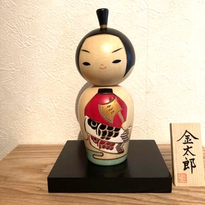 Muñeca japonesa Kokeshi Nakagawa Masashichi Shoten Usaburo Kokeshi “Kintaro” - Imagen 1 de 8