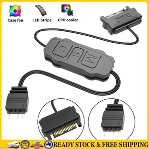 DE Light Controller Solid RGB Sync Controller Cable Reusable for PC Fan Light St - Afbeelding 1 van 18