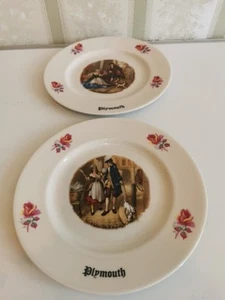 Vintage Stanley Plymouth Wall Plates x2 Cries of London Bone China 9.25" - Picture 1 of 20