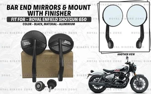 Bar End Mirror Set "with Mount & Finisher Fit For Royal Enfield Shotgun 650" - Bild 1 von 12