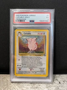 1999 POKEMON JUNGLE PRERELEASE #1 CLEFABLE-HOLO PSA 3 - Picture 1 of 2