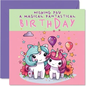 Kids Unicorn Birthday Card - Magical Birthday - Birthday Card Kids, Birthday - Picture 1 of 7