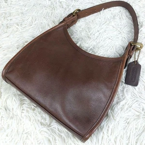 [Near Mint] Coach 4106 Dark Brown Shoulder Bag Leather Ergo Half Moon Vintage - Picture 1 of 18