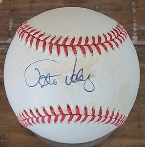 OTTO VELEZ AUTOGRAPHED OAL BROWN BASEBALL YANKEES BLUE JAYS INDIANS - Picture 1 of 2