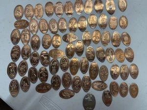 LOT OF (73) DISNEY WORLD PRESSED PENNY - Picture 1 of 4