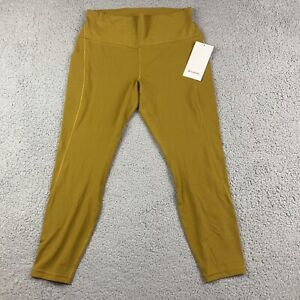 Lululemon Womens Align High Rise Pant with Pockets 25" Size 14 Gold Spice Yellow