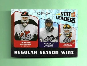 07-08 O-PEE-CHEE OPC CHROME STAT LEADERS Card # 10 MARTIN BRODEUR EXCEPTIONAL! - Picture 1 of 2