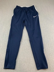 Nike Dri Fit Track Pant Boys Large Navy Blue Silky Basketball Football Soccer - Picture 1 of 17