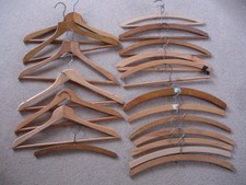 Lotto Lavoro x 19 Appendi Cappotto Legno - Alcuni Vintage