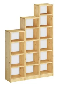 Estantería de madera estantería diferentes alturas estantería de pared madera maciza pino orden - Imagen 1 de 20