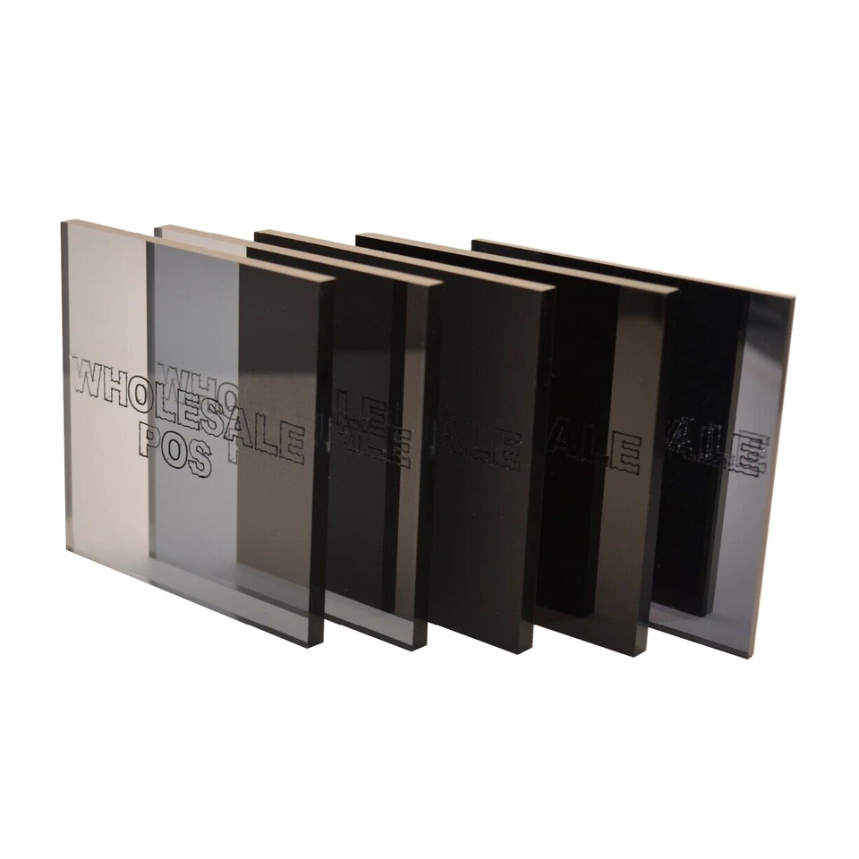 Black Colour Perspex Acrylic Tinted Mirror Plastic Sheets - Various Thickness - Image 1 of 3