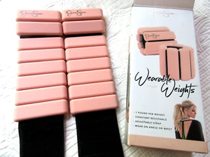 JESSICA SIMPSON WEARABLE WEIGHTS BLUSH 1 lb. PER WEIGHT ANKLE ARM ADJUSTABLE SOF - Picture 1 of 5