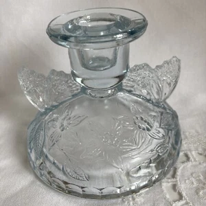 Sowerby art deco blue Butterfly Glass Candlestick No. 2552 - Picture 1 of 5