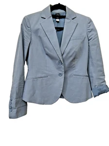 Body By Victoria Sz 6 Slate Blue Suit Jacket Blazer 2 Button Stretch Washable - Picture 1 of 4