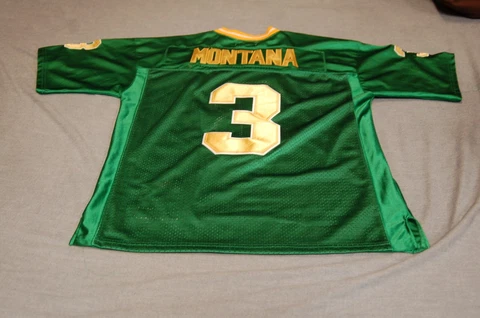 Men's Size 50 Notre Dame Joe Montana 1977 W/Champions Patch Jersey Cover