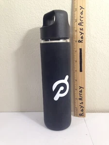 Peloton Glass Water Bottle w/ Silicone rubber Non-Slip Grip 16 oz BPA Free - Picture 1 of 6
