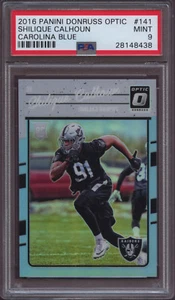 2016 Donruss Optic 141 Shilique Calhoun Carolina Blue PSA 9 Mint RC #50 - Picture 1 of 1