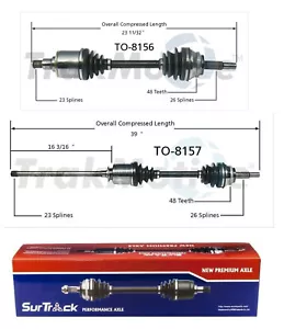 For Toyota RAV4 AWD 01-05 Pair of Front CV Axle Shafts SurTrack Set - Foto 1 di 1