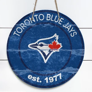 Toronto Blue Jays 10" Metal Indoor/Outdoor Round Sign (Vintage Look) - Picture 1 of 1