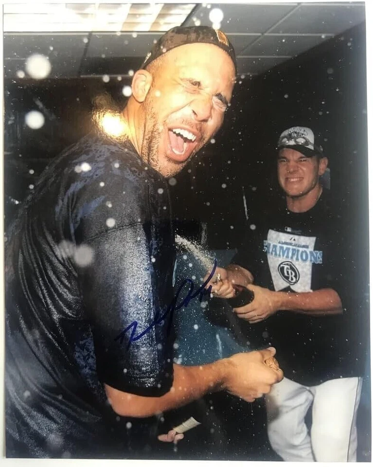 Foto brillante autografiada firmada por David Price de celebración 8x10 de los Tampa Bay Rays Foto 1 de 1