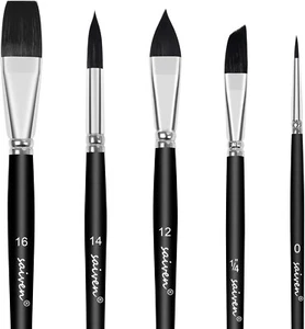 Watercolor Paint Brushes, Mop Round Squirrel Hair Paint Brush Set for Art - Picture 1 of 8