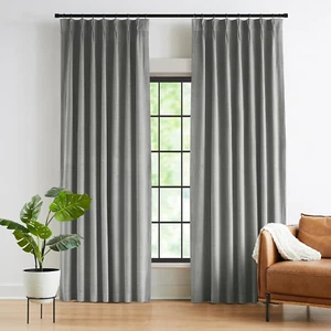 Back Tab Velvet Pinch Pleated Curtains 72 Inch Long,Room Darkening Thermal Insul - Picture 1 of 7