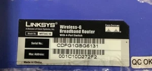 Router de banda ancha Linksys WRT54G V8 inalámbrico-G con conmutador de 4 puertos - Imagen 1 de 6