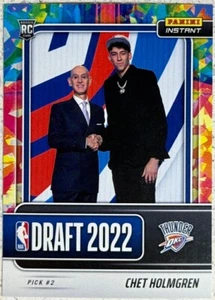 2022 PANINI INSTANT NBA DRAFT NIGHT CHET HOLMGREN RC VERSICOLOR 3/5 - Picture 1 of 2