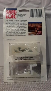 Vintage 1993 Mericon Kindersicherheit Safe-Lok Schranktür/Schubladenschloss 3 Stück Neu in Verpackung - Bild 1 von 4