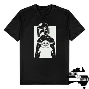 Disney The Mandalorian & Grogu the Child Poster Star Wars Tee / Top / T-Shirt - Picture 1 of 3