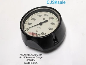 ACCO HELICOID 2444 4-1/2" Pressure Gauge 8000 Psi F3A41A000000 (USED). - Picture 1 of 10