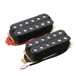 Mini Humbucker Guitar Pickup Black Neck & Bridge Set - Picture 1 of 6