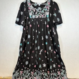Abito Only Necessities Lounge House taglia 22/24 1X lungo Mumu maxi tasca laterale - Foto 1 di 6