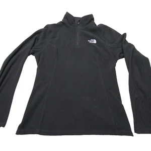 Sudadera para mujer The North Face pequeña negra 1/4 cremallera polar pulóver ligera - Imagen 1 de 10