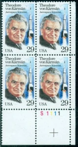 SCOTT # 2699 PLATE BLOCK, THEODORE VON KARMAN, MINT, OG, NH, GREAT PRICE! - Picture 1 of 1