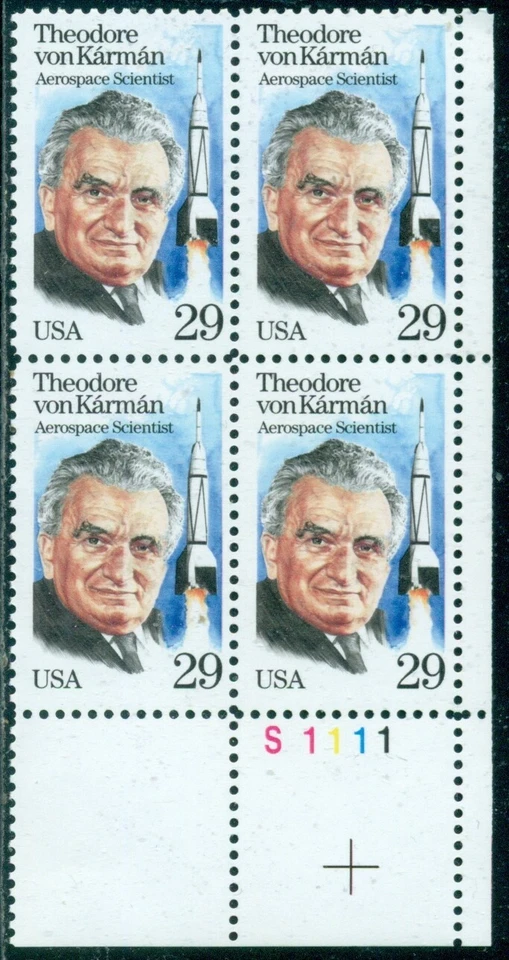 SCOTT # 2699 PLATE BLOCK, THEODORE VON KARMAN, MINT, OG, NH, GREAT PRICE! - Image 1 of 1