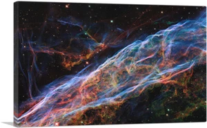 ARTCANVAS Hubble Witch's Broom Veil Nebula Canvas Art Print - Picture 1 of 11